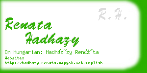 renata hadhazy business card